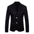 thumbnail image 1 of Men's Fashion Slim Fit for Spring Summer Lightweight Suit Jacket with Material, 1 of 3
