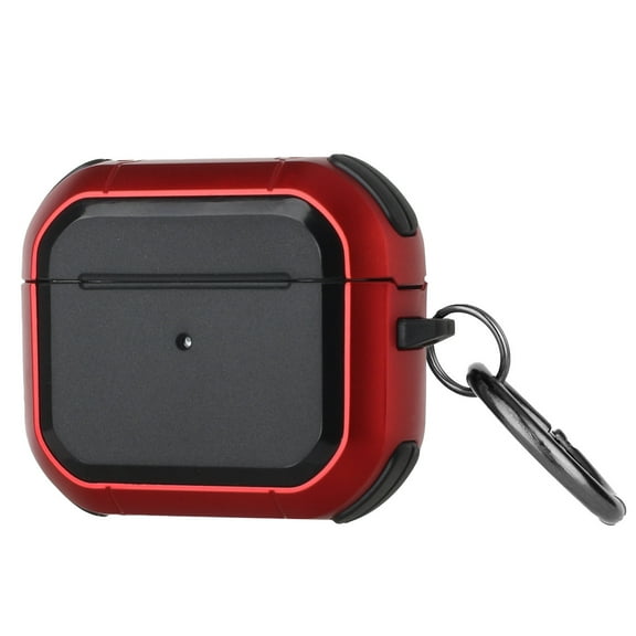 Rugged Shockproof Hybrid Case for AirPods Pro - Black Red