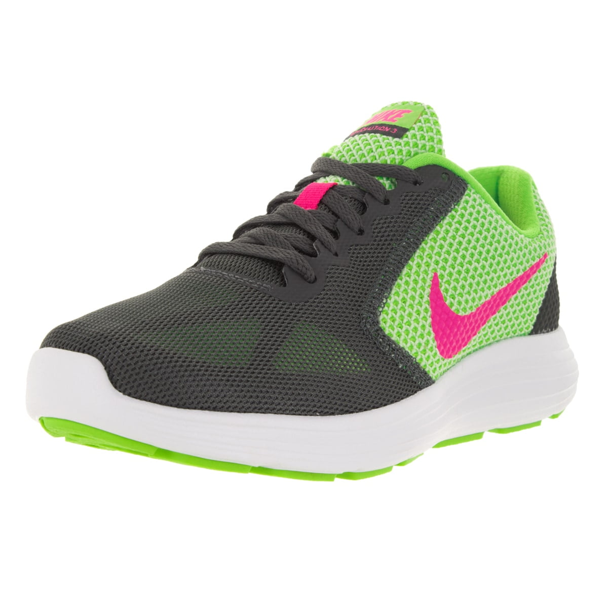 Nike Women's Revolution 3 Running Green/Pink/Grey, B(M) - Walmart.com