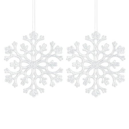 

outfmvch christmas decorations home decor 8cm~15cm/3.1in~5.9in christmas snowflake slice christmas tree decoration pendant transparent six petal acrylic adhesive sequins snowflake slice
