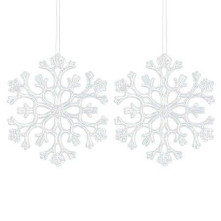 

outfmvch christmas decorations home decor 8cm~15cm/3.1in~5.9in christmas snowflake slice christmas tree decoration pendant transparent six petal acrylic adhesive sequins snowflake slice