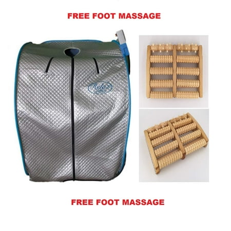 Emf Free Infrared Sauna 100% True Far Infrared Ray Lab Tested Radiator 750W / 1400W (Max 1500 W) Relax Portable Detox Sauna - It is neither steam nor heat pad type with FREE FOOT MASSAGE ()