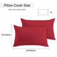 thumbnail image 2 of Pure Red Outdoor Pillow Covers 20x12 Inch Lumbar Pillow Covers Set of 2 Waterproof Decorative Throw Pillow Cases Simple Solid Color Cushion Covers for Patio Furniture Garden Couch Sofa, 2 of 8