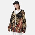 thumbnail image 3 of Balery Gothic Eastern Floral Skull Sudadera ligera de manga larga con capucha y protección solar UPF 50+ para hombre y mujer, ideal para pesca y running-Large, 3 of 7