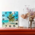 thumbnail image 2 of GZHJMY 3D Fresh Tropical Summer Beach Palm Tree Print Round Wall Clock Decorative, 9.5 Inch Battery Operated Quartz Analog Quiet Desk Clock for Home,Office,School, 2 of 5