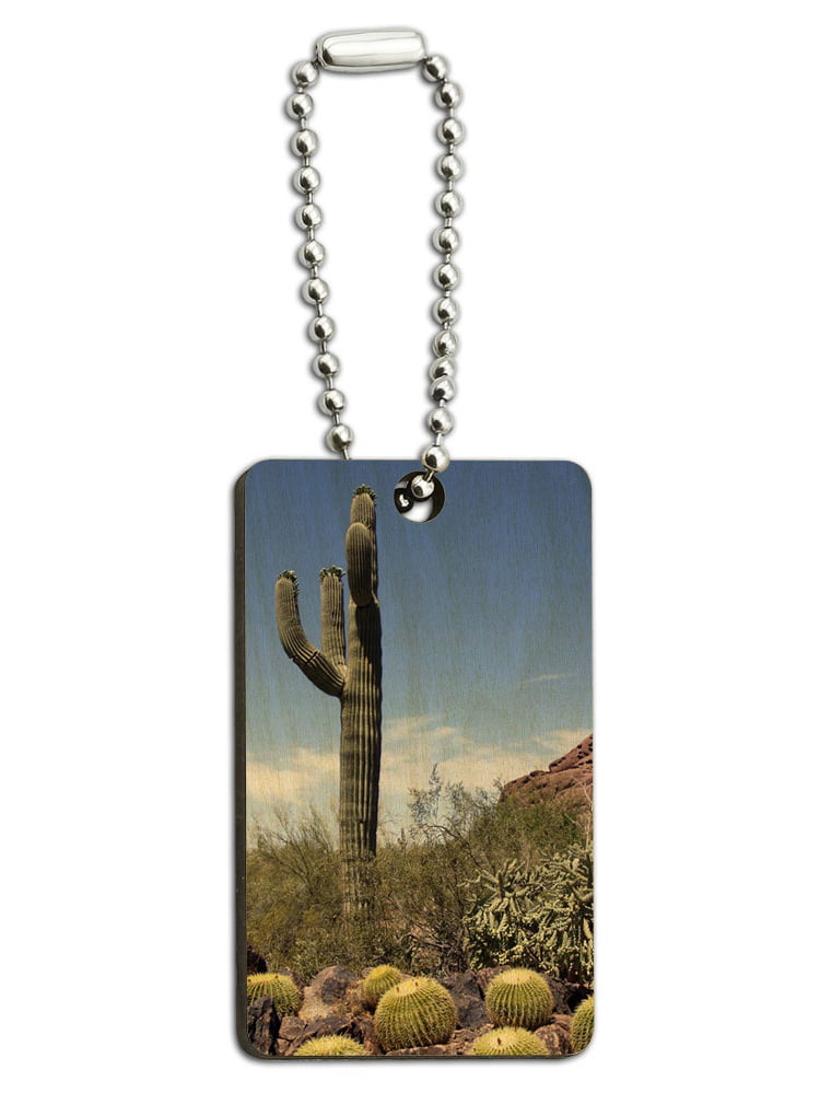 Key Chain Arizona Cactus Phoenix Tucson Mesa Tempe Flagstaff Desert Ring New J1 