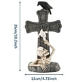 thumbnail image 4 of Halloween Decorations Outdoor Gravestones,Halloween Tombstones Cross-Shaped R.I.P Halloween Headstones with Skeleton & Crow,Resin Tombstone Decor for Party,Graveyard,Garden,Lawn Headstones, 4 of 4