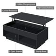 Modern Lift Top Coffee Table with Hidden Compartment LED Coffee Table