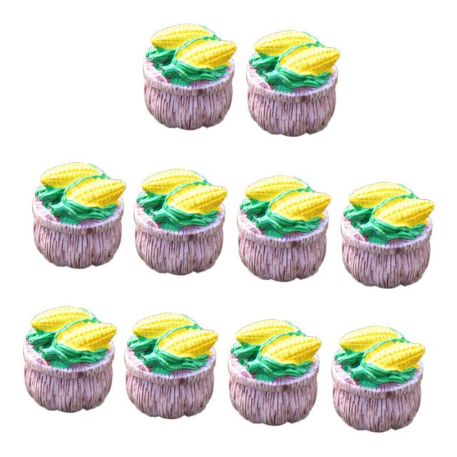 10pcs Miniatura de Frutas de Resina Accesorio de Casa de Muñecas para Decorar Jardín Bonsai Bricolaje Macarena Ornamento en miniatura de la casa de muñecas