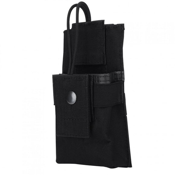 Bolsa para walkie talkie, funda de nailon portátil para radio walkie talkie con soporte para radio, parte superior de la línea