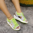thumbnail image 6 of Open Toe Tennis Shoes, Contrast Paneled Cutout Lace-Up Muffin Sandals, Women Causal Summer Toe Platform Sneaker Sandals, 38, 6 of 6
