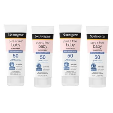 Neutrogena Pure & Free Baby Sunscreen Lotion SPF 50 3 oz (Pack of 4)