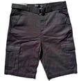 thumbnail image 2 of Men’s Cargo Shorts Casual Cotton Twill Multi Pockets Lightweight Outdoor Belted Black 34, 2 of 4