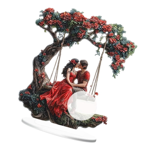 Decoración de mesa, decoración del Día de San Valentín, regalos de boda decorativos dulces, adornos de mesa para gabinete de oficina en casa de año Estilo A