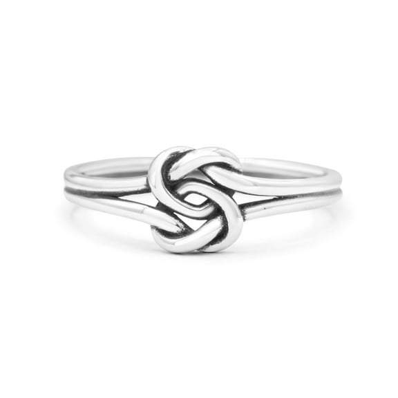 Blue Apple Co.Intertwined Celtic Infinity Women Engagement Ring Oxidized 925 Sterling Silver Size 3