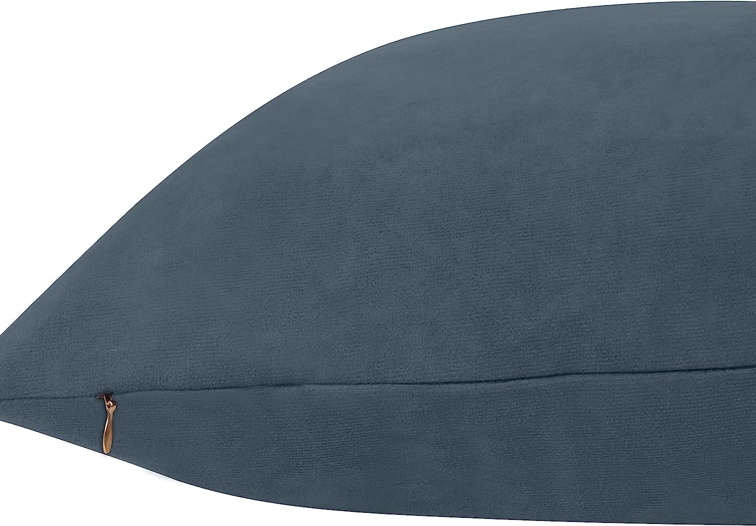 Delara Velvet Decorative Throw Pillow Cover, 20x20 inch, Pack of 1, Soft Breathable Cushion Cover with Hidden Zipper, Indigo Blue