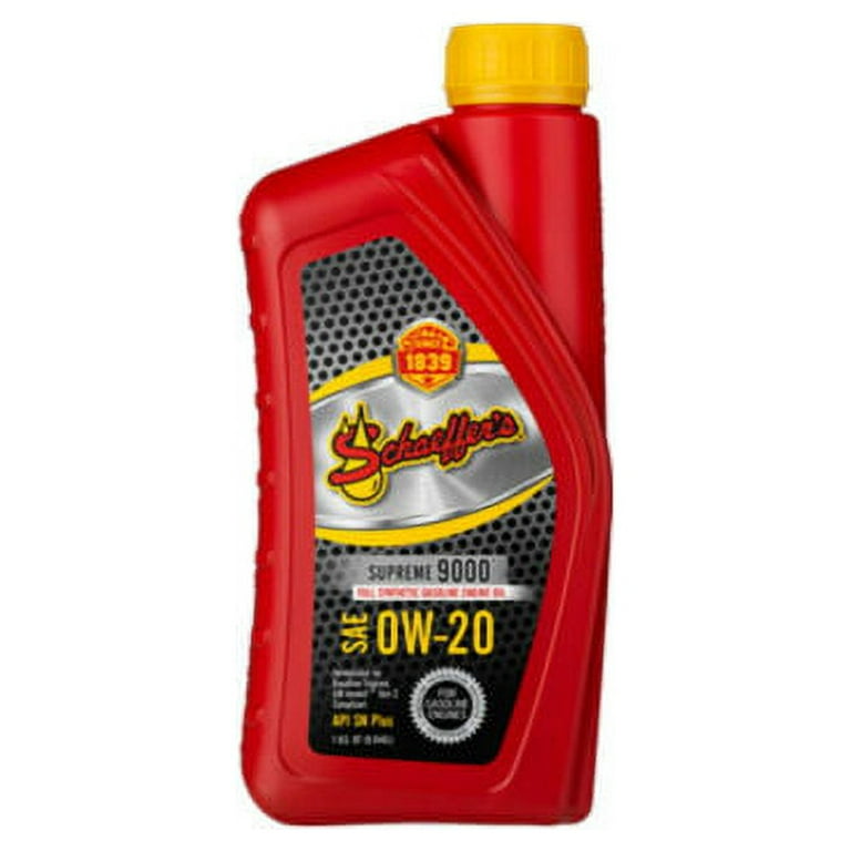 Schaeffer Oil 9005 Supreme Full Synthetic Motor Oil 0W-20, 1 qt