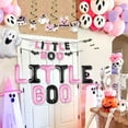 thumbnail image 6 of Pink Halloween Little Boo Balloon Little Boo Banner Ghost Balloons for Baby Shower Birthday Party Halloween Party Decoration, 6 of 7