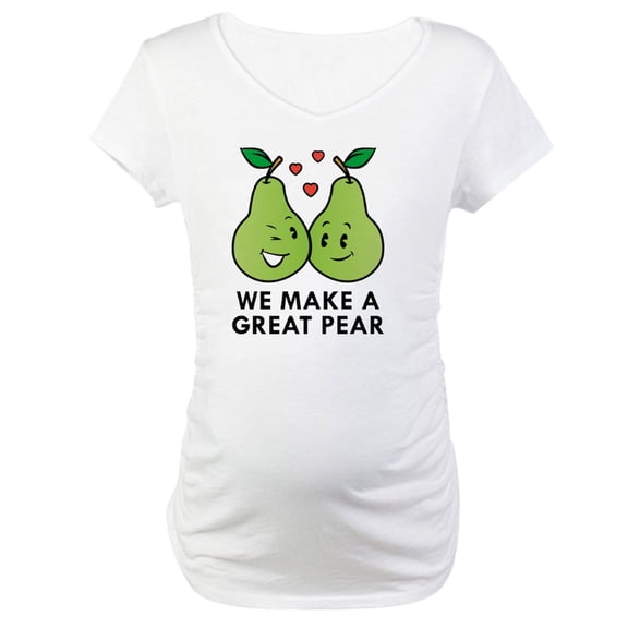 CafePress - We Make A Great Pear Maternity T Shirt - Cotton Maternity T-shirt, Cute & Funny Pregnancy Tee
