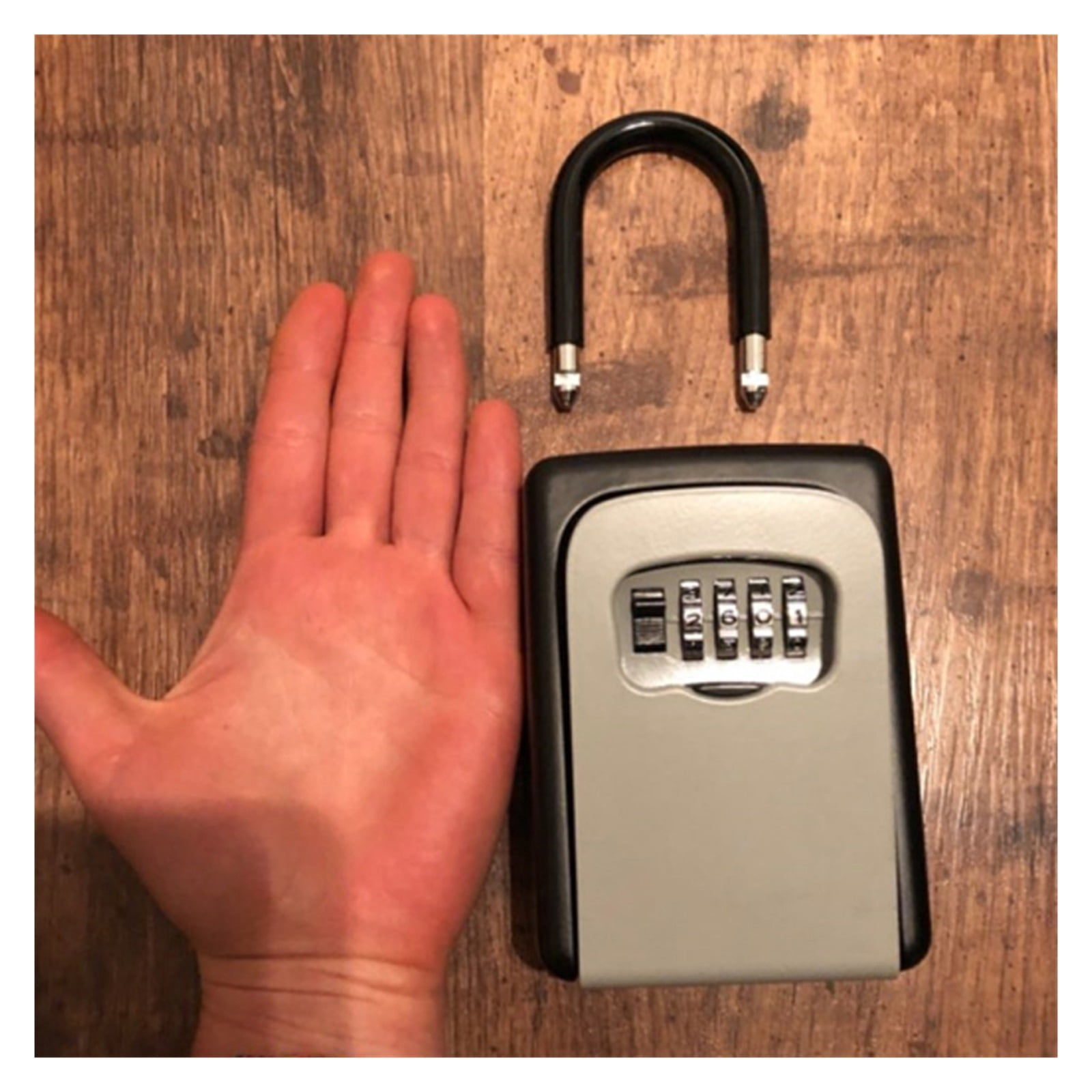 Metal Material Zinc Alloy Password Key Box, 4 Digital Password Key Safe, Outdoor ,House, Apartment, Office Key Storage