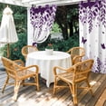 thumbnail image 4 of Outdoor Curtains for Patio Waterproof, Purple Spring Botanical Outdoor Privacy Panels Grommet, Weeping Eucalyptus Butterfly Blackout Outside Curtains for Porch/Cabana/Pergola/Gazebo 54"x108", 1 Panel, 4 of 8