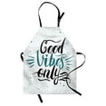 thumbnail image 1 of Chill Apron, Hand Letters Calligraphy Dots Wavy Lines and Little Heart Modern, Unisex Kitchen Bib with Adjustable Neck for Cooking Gardening, Adult Size, Teal Black Beige, by Ambesonne, 1 of 4