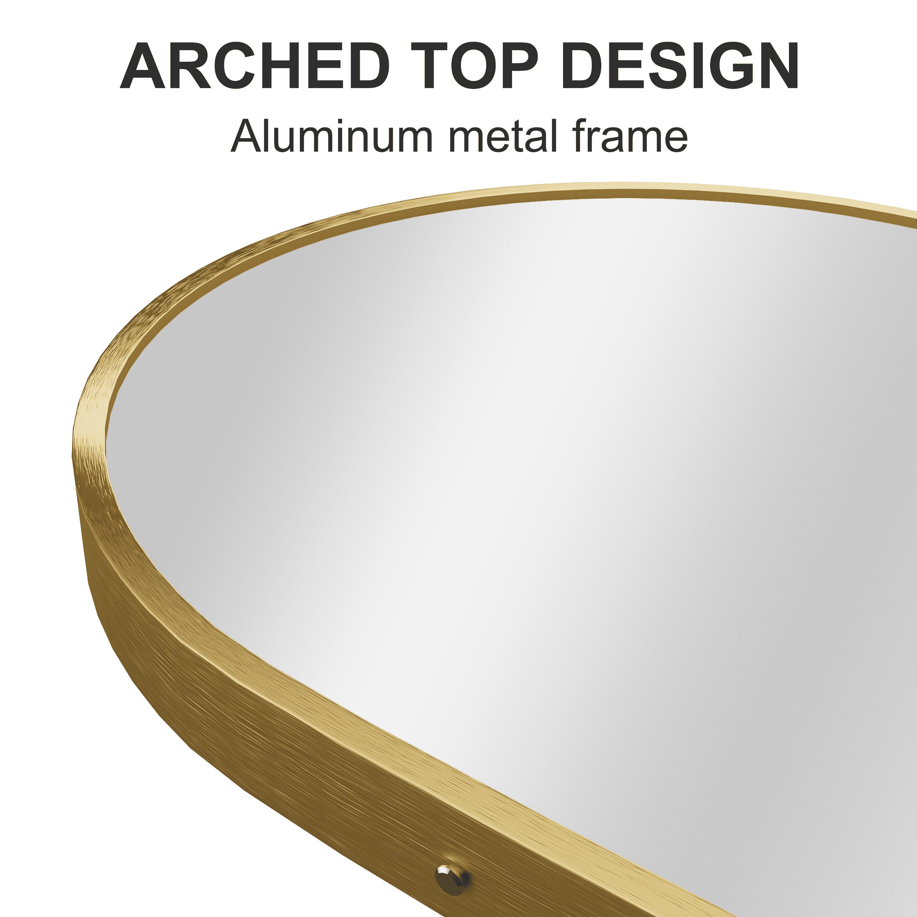 67"x24" Modern Arched Aluminum Alloy Frame Full Length Mirror Floor Mirror,Gold