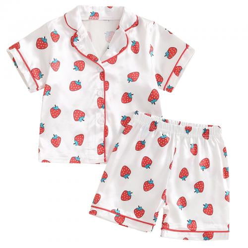 Baby Shark Kids Tie-Dye Pajama Set Soft Short Sleeve Shirt