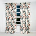 thumbnail image 2 of Designart "Zen Harmony In Red And White" Floral Blackout Curtain Single Panel, 2 of 4