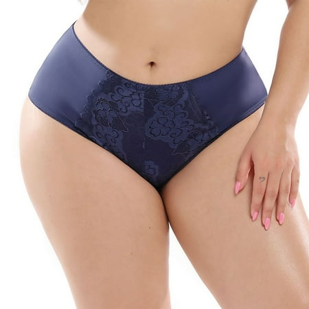 

Plus Size Women Lace Underwear High Waist Daily Briefs Sexy Seamless Panties