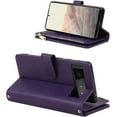 thumbnail image 3 of for Google Pixel 6 Phone Case Wallet for Women Men with Crossbody Strap Lanyard,Google Pixel 6 Wallet Case with Card Holer,Zipper Pocket PU Leather Phone Case for Pixel 6, 6.4 Inch, Purple, 3 of 18