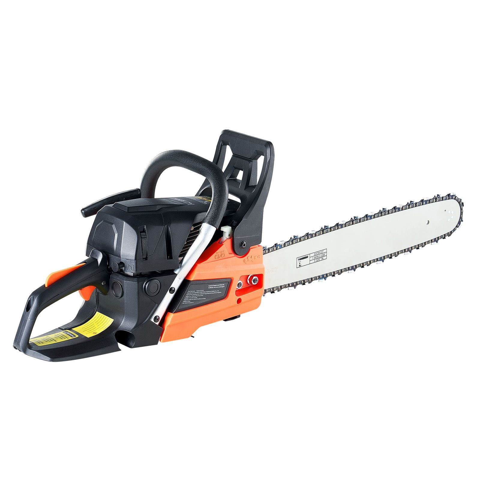 62 cc Gas Chainsaw, 20 inch Gas Powered Chainsaw, 3.8 HP Power Chain Saw with Non-Slip Handle, Gas-Powered Chainsaws with Dual Fuel Tanks, For Wood Cutting, Tree Trimming, and Land Clearing