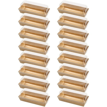 TEHAUX Roll Boxes Light Brown Paper 50Set 7.5X3.3X2.4In