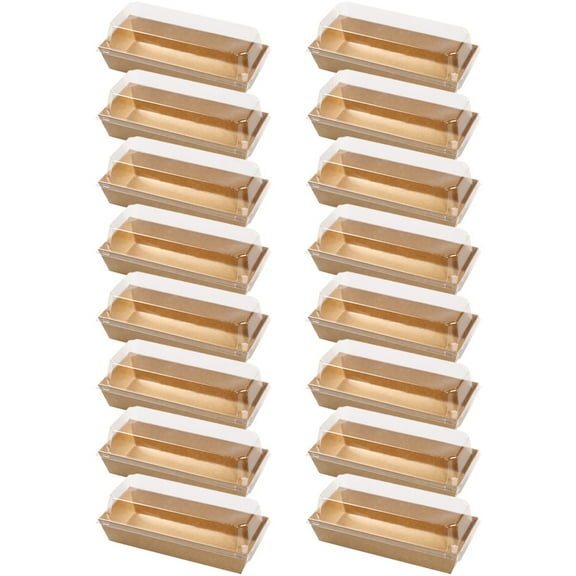 TEHAUX Roll Boxes Light Brown Paper 50Set 7.5X3.3X2.4In
