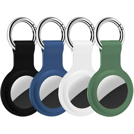 1 Pack AirTag Case 2021,Soft Silicone Cover for Apple AirTag with Key Chain,Safety,Protective,Anti-Scrath,Easy to Carry and Clean,Durable in Use (Green)
