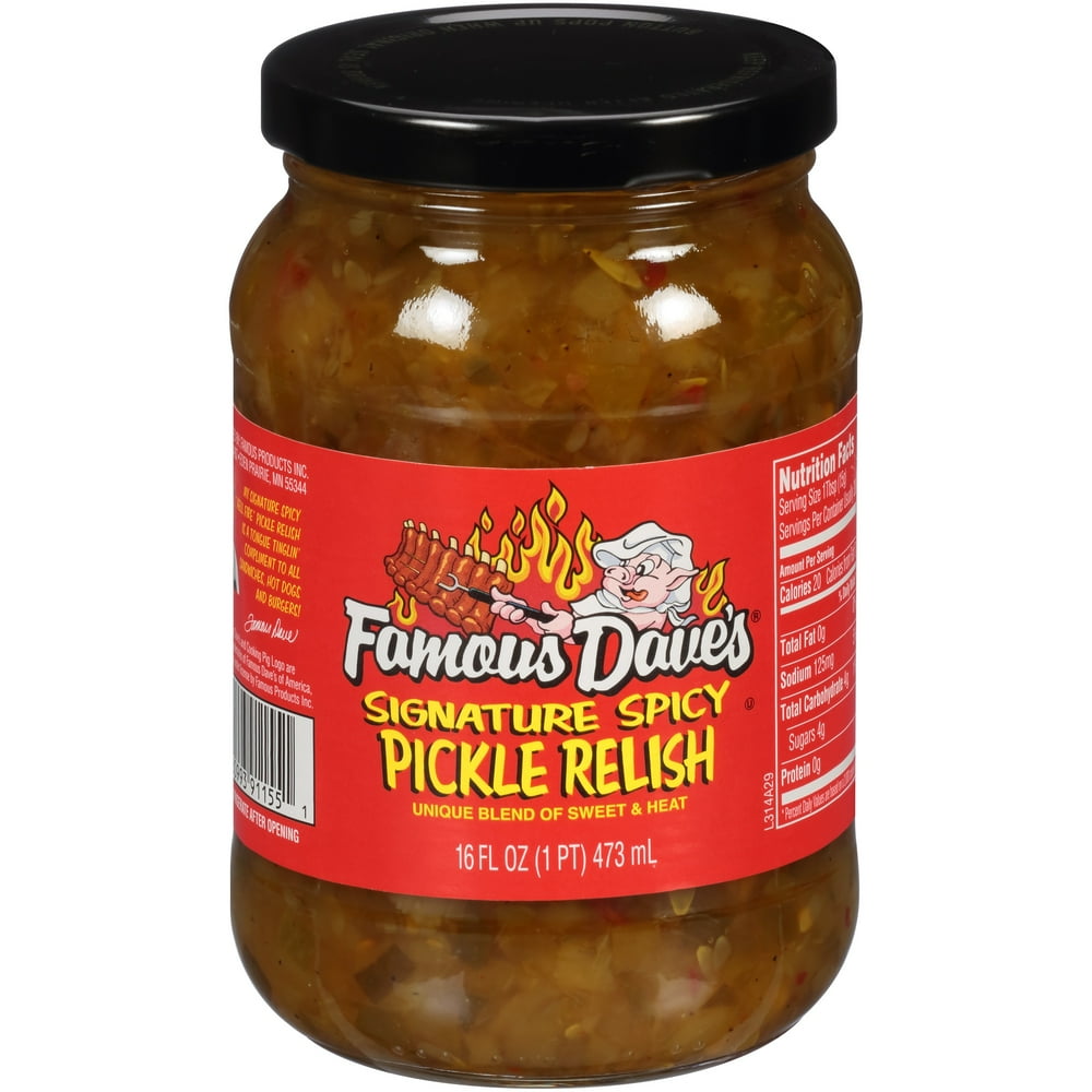 Famous Dave's Signature Spicy Pickle Relish, 16 Fl Oz