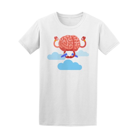 Brain Meditating In Yoga Posture Tee Men's -Image by Shutterstock
