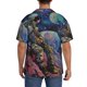 thumbnail image 3 of Fotbe Rainbow Astronaut Space Landscape Camisa Estampada de Manga Corta para Hombre, Casual de Verano, Estilo Playero, Sin Arrugas-4X-Large, 3 of 5