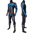 thumbnail image 4 of FeiKong Disfraz de superhéroe adulto Titans Nightwing, mono de cosplay, disfraz de Halloween, mono genial con máscara de ojos, 4 of 5