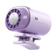 thumbnail image 3 of Ventilador pequeño con clip para exteriores, ventilador de refrigeración rápida para , recargable para interiores, pesca, escritorio, trabajo Púrpura, 3 of 8