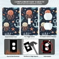 thumbnail image 3 of Yayeee Blank Wall Plate Cover 1-Gang 4.5"x2.7" Home Unused Decorative Outlet, Red Jellyfish, 3 of 7