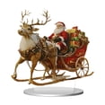thumbnail image 2 of Darzheoy Christmas Santa Figurine, Sleigh Acrylic Tabletop Ornament, Winter Holiday Gift Accent, Christmas Decorations Indoor for Home Table Shelf Mantel, 2 of 7