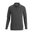 thumbnail image 1 of EDWARDS MEN'S MINI PIQUE SNAG PROOF LONG SLEEVE POLO, 1 of 1
