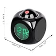 thumbnail image 5 of Kironypik LED Projection Alarm Clock Clocks Digital Electronic Thermometer Temperature Display Home Travel Living Room Bedroom Black, 5 of 6