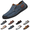 Blue, variant on Men's Leather Driving Walking Shoes,Vintage Lightweight Comfort Slip-On Flat Moccasin Dress Oxford Casual Boat Loafers Black