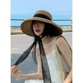 thumbnail image 2 of YooGuoGuo Straw Hat Female Summer Hats, Brimn French Sunscreen Hepburn Winding Hat Beaches, Folding Wild Hat Female Sunscreen Hat, 2 of 7