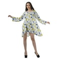 thumbnail image 3 of Moomaya Long Sleeve Shirt Women Printed Plus Size Dresses Rayon Short Tunic Tops, 3 of 6