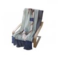 thumbnail image 4 of Anchor Soft Flannel Fleece Throw Blanket, Wooden White Rusty Marine Boating Anchor and Rope Motif Design, Cozy Plush for Indoor and Outdoor Use, 50" x 60", Blue Pale Blue, by Ambesonne, 4 of 6