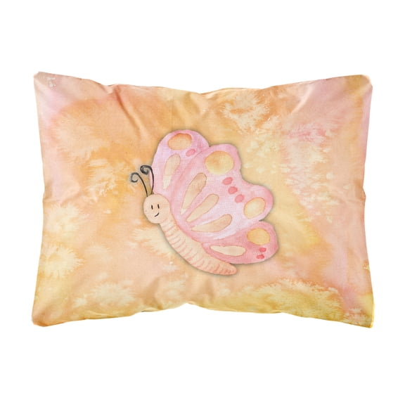 Carolines Treasures BB7384PW1216 Butterfly Watercolor Canvas Fabric Decorative Pillow  12H x16W multicolor