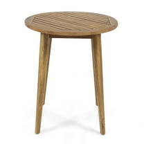 GDF Studio Ferris Outdoor Acacia Wood Circular Bistro Table, Teak